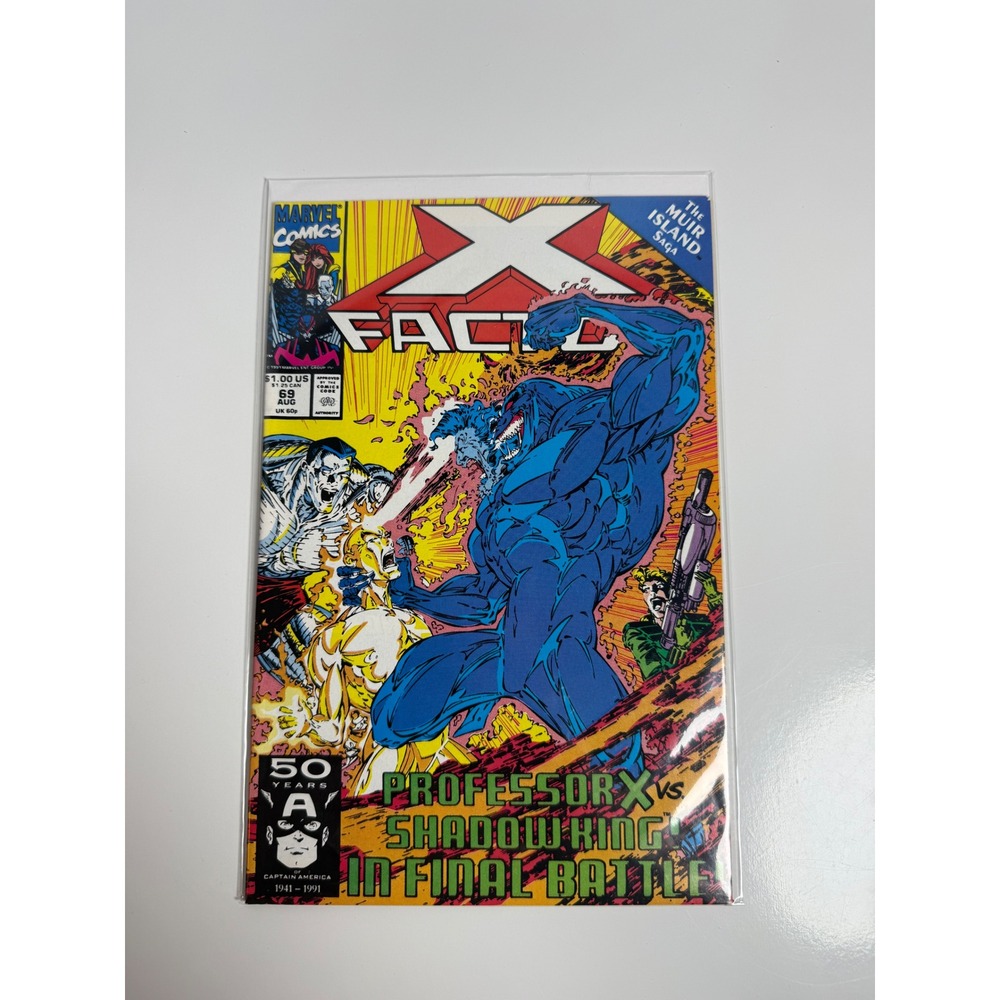 X-Factor 69 Marvel 1991 Muir Island Saga Professor X vs Shadow King Battle